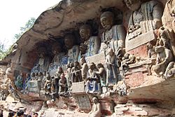 Dazu rock carvings baoding buddhas.JPG