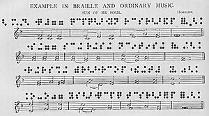 Archivo:Ejemplo de partitura en el sistema braille
