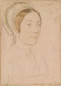 Hans Holbein the Younger - Unknown woman formerly known as Catherine Howard RL 12218