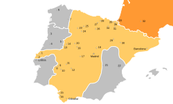 Iberian Peninsula 1811 with locations-es.svg