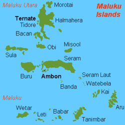 Localización en las islas Molucas