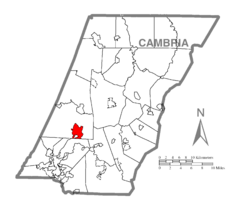 Map of Vinco, Cambria County, Pennsylvania Highlighted.png