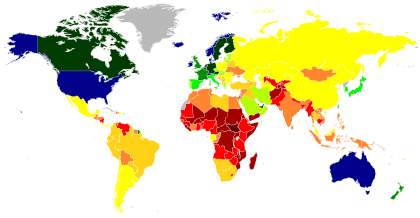 Archivo:Map of countries by GDP (nominal) per capita in 2022