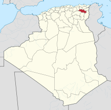 Oum El Bouaghi in Algeria 2019.svg