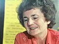 Portret van schrijfster Thea Beckman, 1974