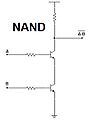 Puerta NAND con transistores