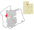 Salt Lake County Utah incorporated and unincorporated areas Magna highlighted