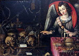 Archivo:Vanitas con ángel admonitorio