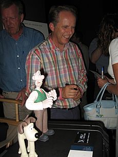 Archivo:Wallace, Gromit, and creator Nick Park
