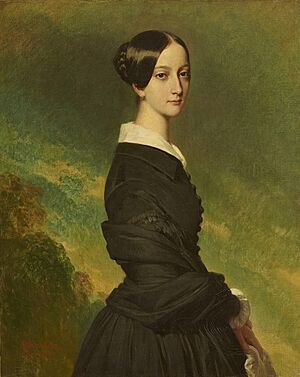 Archivo:1844 portrait of Princess Francisca of Brazil (later Princess of Joinville) by Franz Xaver Winterhalter (Versailles)