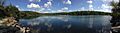 2014-08-26 15 40 35 Panorama of Sunfish Pond from the Appalachian Trail about 3.9 miles northeast of the Delaware Water Gap in Worthington State Forest, New Jersey