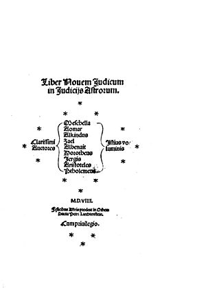 Archivo:Al-Kindi, Abu Yusuf Ya Qub ibn Ishaq – Liber novem iudicum in iudiciis astrorum, 1509 – BEIC 1289632