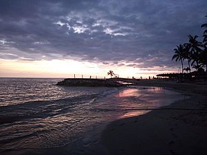 Archivo:Atardecer en una playa de Puerto Vallarta