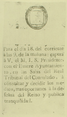 Archivo:Citación al Cabildo Abierto del 18 de septiembre de 1810