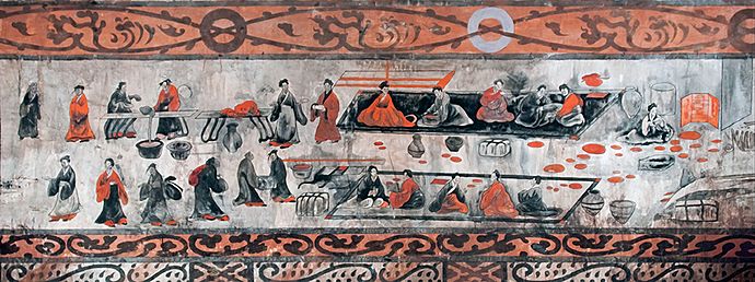 Archivo:Dahuting tomb banquet scene, Eastern Han mural