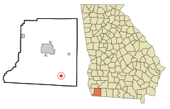 Decatur County Georgia Incorporated and Unincorporated areas Attapulgus Highlighted.svg