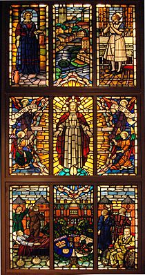 Archivo:Derby DRI stained glass window at St Peters squared