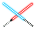 Dueling lightsabers