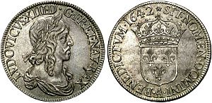 Archivo:Ecu d'argent de Louis XIII le Juste