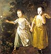 Gainsborough - The Painters Daughters Chasing a Butterfly