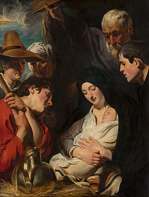 Archivo:Jacob Jordaens - The Adoration of the Shepherds - 937 - Mauritshuis