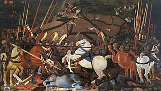 La batalla de San Romano, por Paolo Uccello