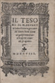 Latini - Livres dou Tresor, per Gioan Antonio & fratelli da Sabbio, ad instanza di Nicolo Garanta & Francesco da Salo libbrari & compagni - 4620219 968525 00005