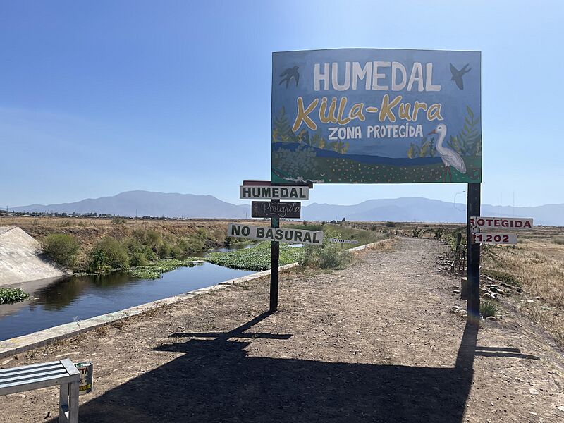 Letrero Humedal de Quilicura
