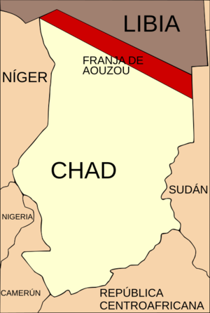 Archivo:Map of Aouzou stip chad-es