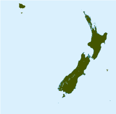 Distribución de la paloma neozelandesa