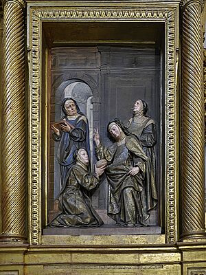 Archivo:Relieve del Milagro de la multiplicación del pan, retablo del Convento de Santa Clara (Sevilla)