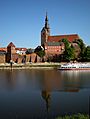 Tangermünde - Dom Sankt Stefan 12.Jh. mit Stadtmauer