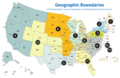 US Court of Appeals and District Court map
