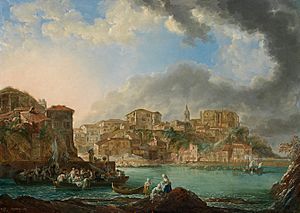 Archivo:View of Bermeo by Luis Paret y Alcázar, 1783