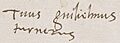 W Turner signature letter to Foxe BL Harleian 416 f 133r