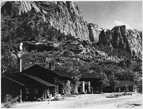 Zion Lodge, main building. - NARA - 520339.jpg