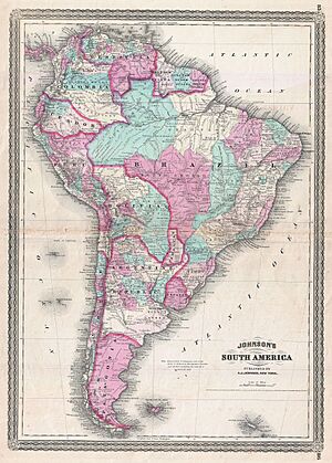 Archivo:1870 Johnson Map of South America - Geographicus - SouthAmerica-johnson-1870