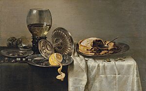 Archivo:1958.1 bodegon-pastel-frutas-diversos-objetos