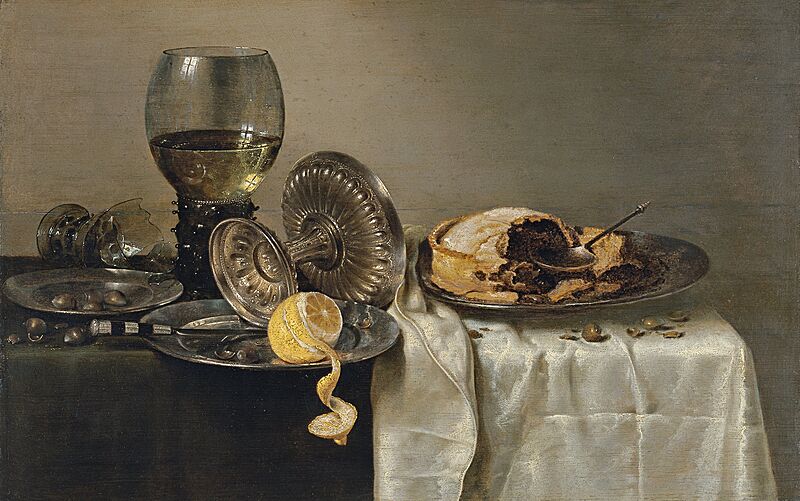 1958.1 bodegon-pastel-frutas-diversos-objetos