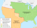 Adams-Onís treaty map-es