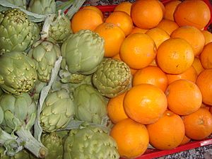 Archivo:Alcachofas y naranjas de Torreblanca (Castellón)