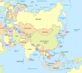 Asia, administrative divisions - de - colored