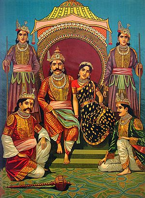Archivo:Draupadi and Pandavas