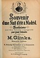 Glinka Souvenir Madrid cover 1901