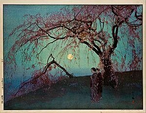 Archivo:Hiroshi Yoshida - Kumoi-Zakura (Kumoi Cherry Trees) - Google Art Project