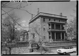 Historic American Buildings Survey, Laurence E. Tilley, Photographer May, 1958 SOUTH (FRONT) AND WEST ELEVATIONS. - Edward Carrington House, 66 Williams Street, Providence, HABS RI,4-PROV,25-4