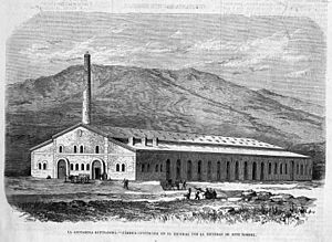 Archivo:La azucarera refinadora, fábrica construida en El Escorial por la sociedad de este nombre