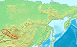 Localización de los montes Altái, en el Asia central, en los que se encuentran las cuevas de Denísova.