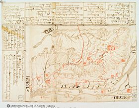 Archivo:Mapa, siglo XVIII (Ocaña, Colombia)
