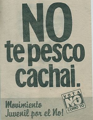 Archivo:Panfleto No para plebiscito de 1988 - Jóvenes